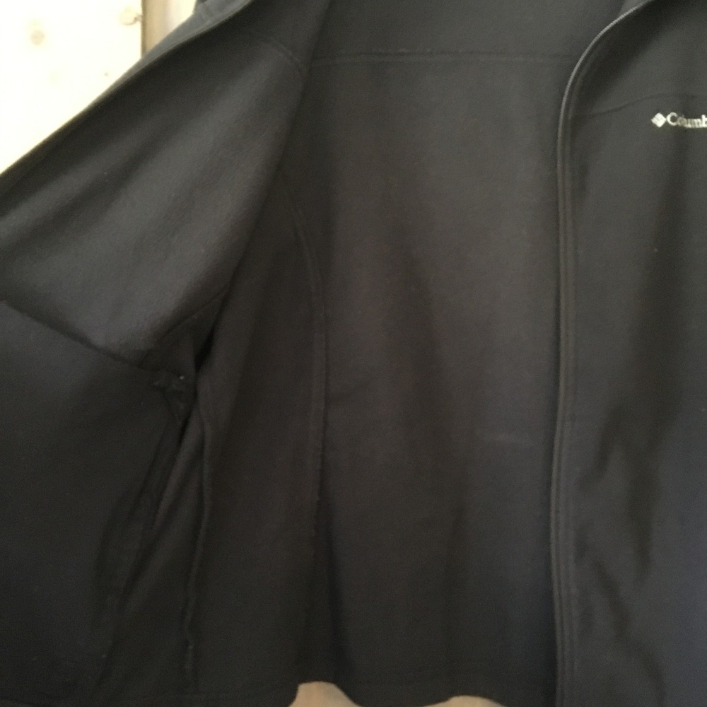 Columbia Men's Fleece Jacket Black Full Zip Size XL Fall Outdoor Zip Pockets - Picture 5 of 8